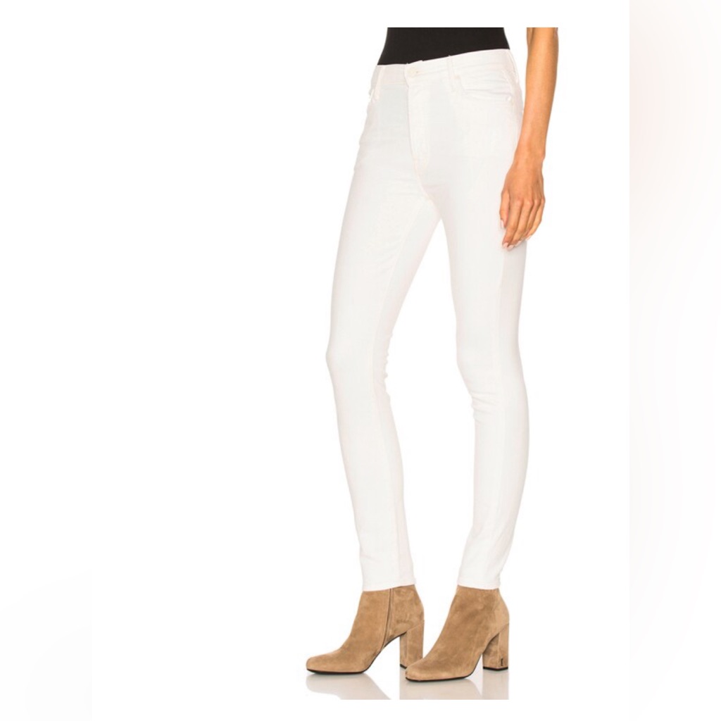 Mother The Stunner Whipping The Cream Skinny Jeans High-Rise Tapered Size 25